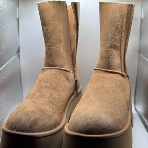 UGG Women's Classic Boots Twin Seam Platform New Heights Brown Chestnut